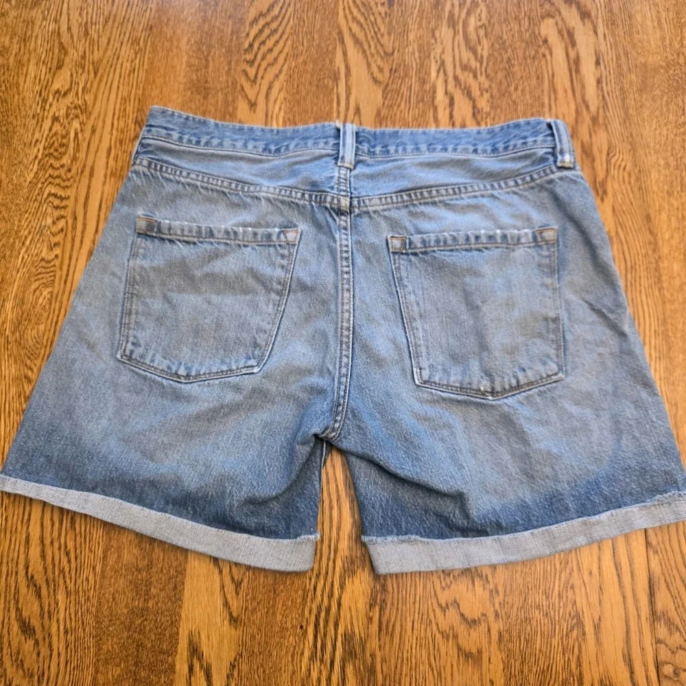 J Crew Jean Shorts‎ Womens 27 - 4/6 Medium Wash High Rise Denim Rolled Hem Boho